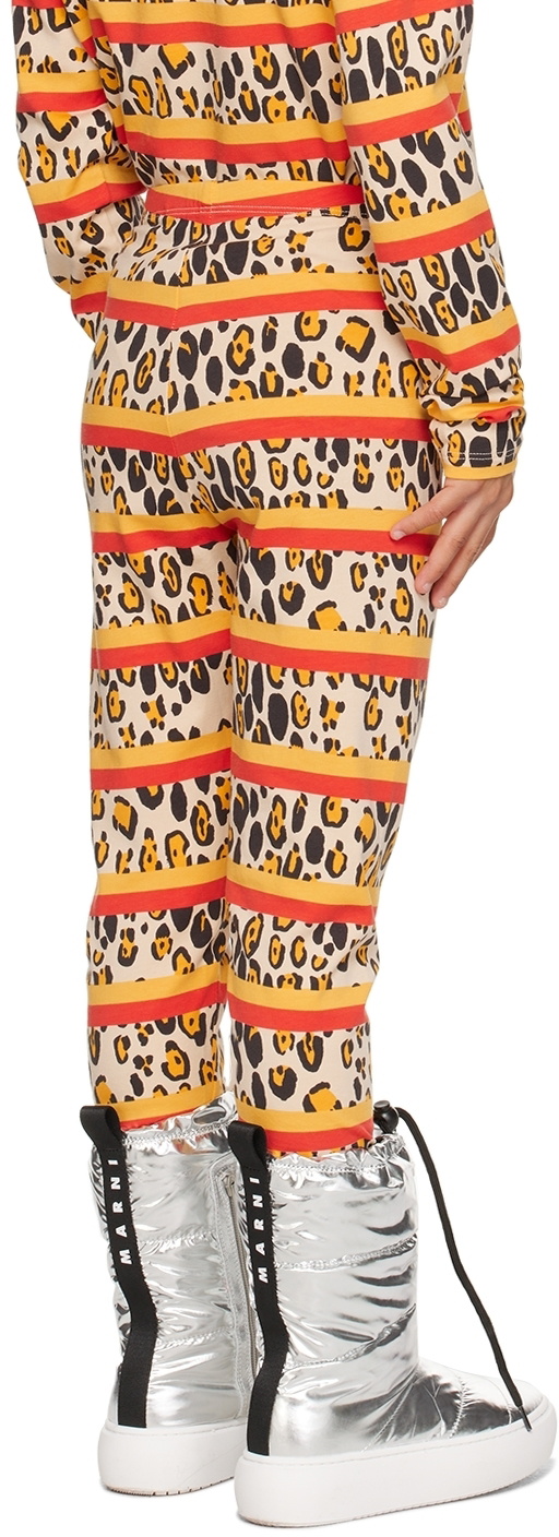 Mini Rodini Kids Multicolor Leopard Stripe Leggings