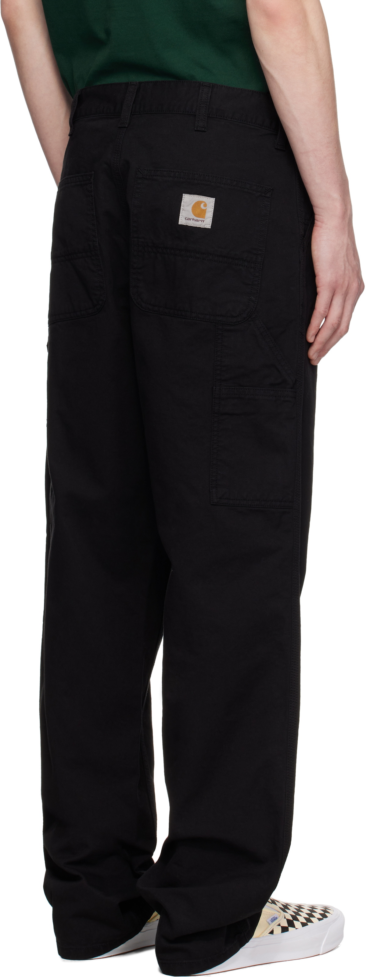 Carhartt Work In Progress Black Single Knee Trousers