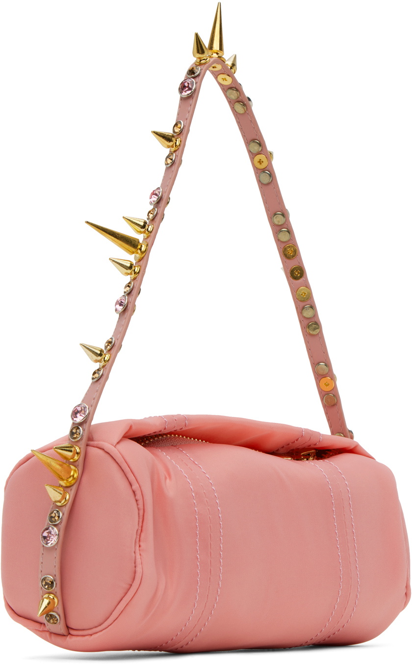 Nodress Pink Rhinestone Rivet Bag Nodress