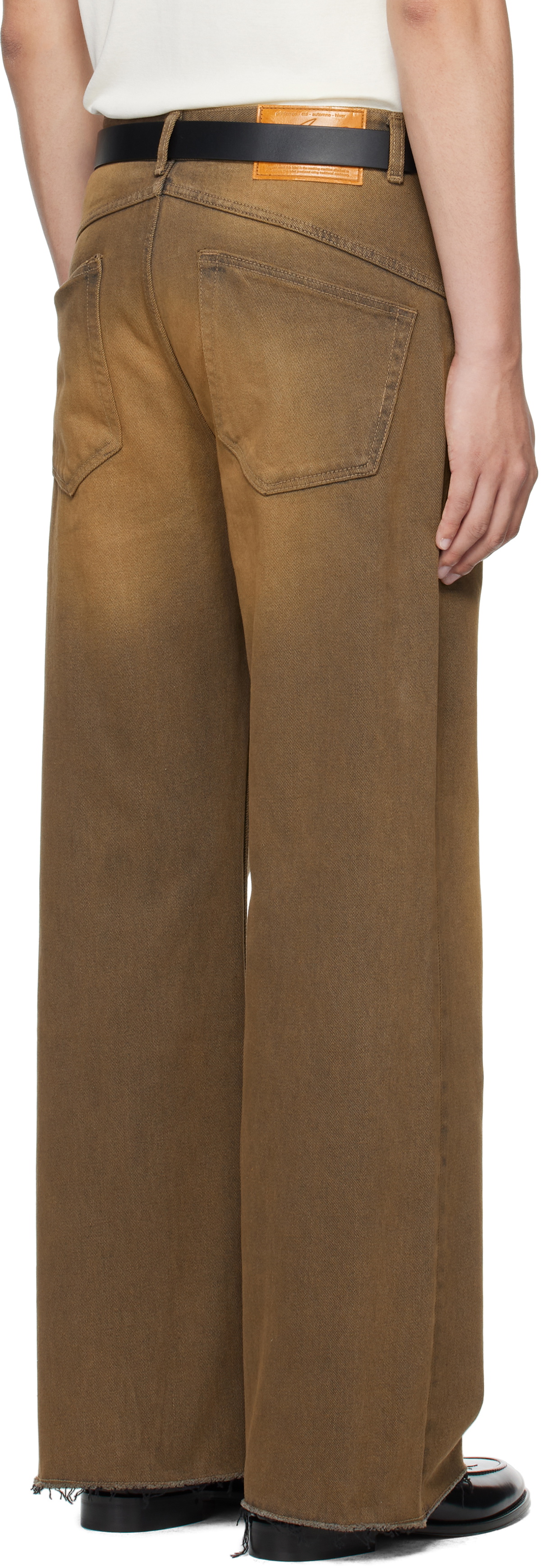 MMIC Brown Rocker Flare Jeans