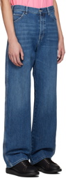 Alexander McQueen Blue Faded Jeans