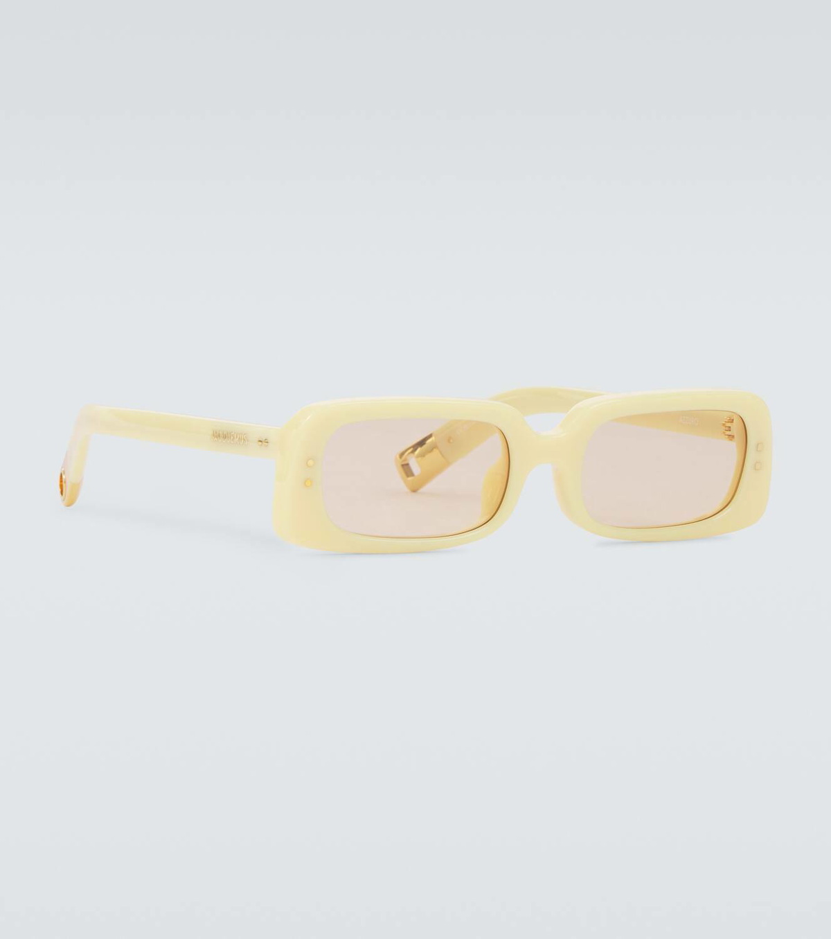 Jacquemus Cream Yellow Rectangular Sunglasses Jacquemus Sunglasses | Men main image 3