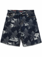 Gucci Floral-Jacquard Denim Shorts
