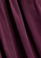Damson Madder Angelina Lace-up Cotton-poplin Midi Dress Purple