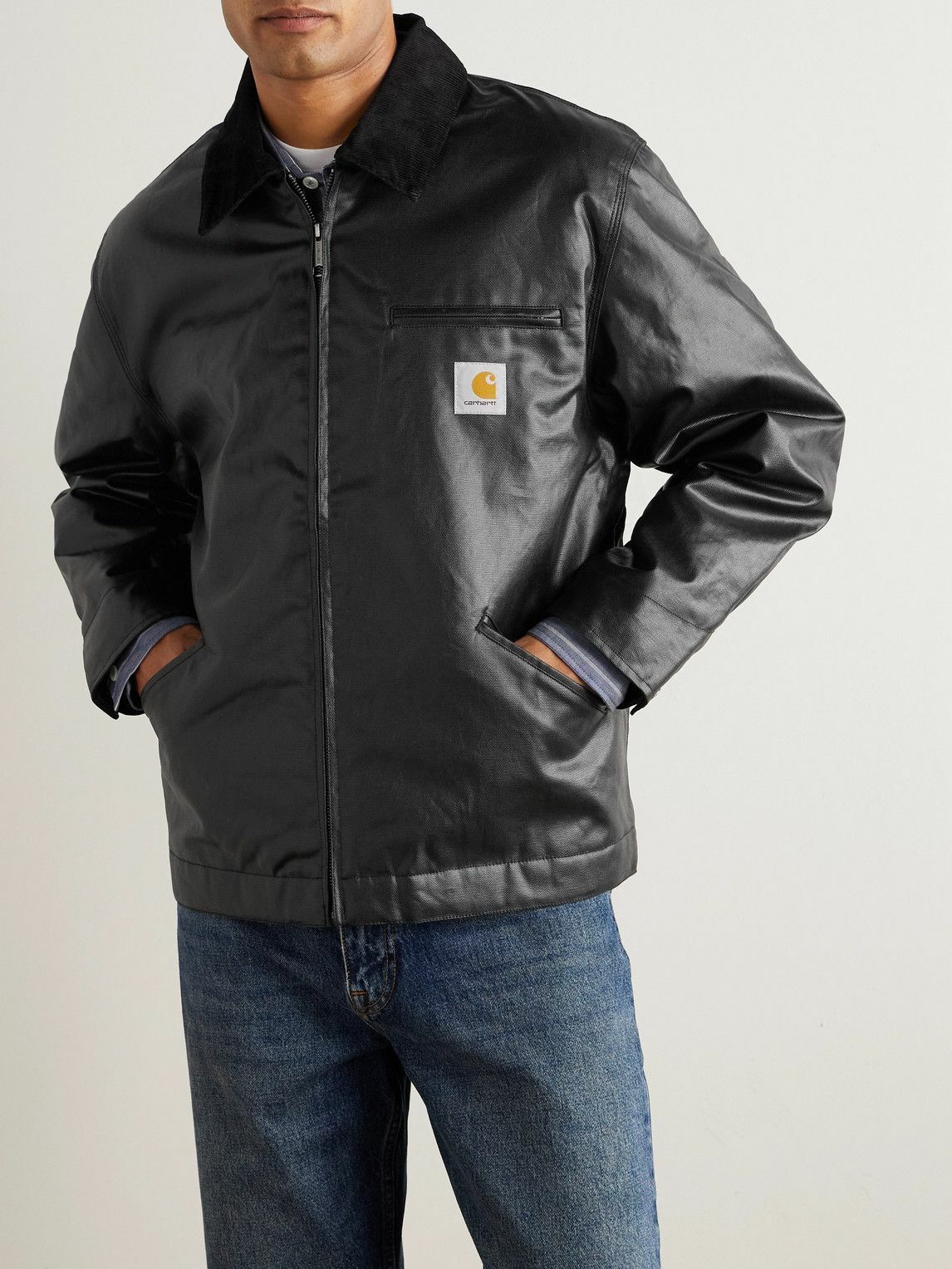 Carhartt WIP - OG Dean Logo-Appliquéd Corduroy-Trimmed Coated