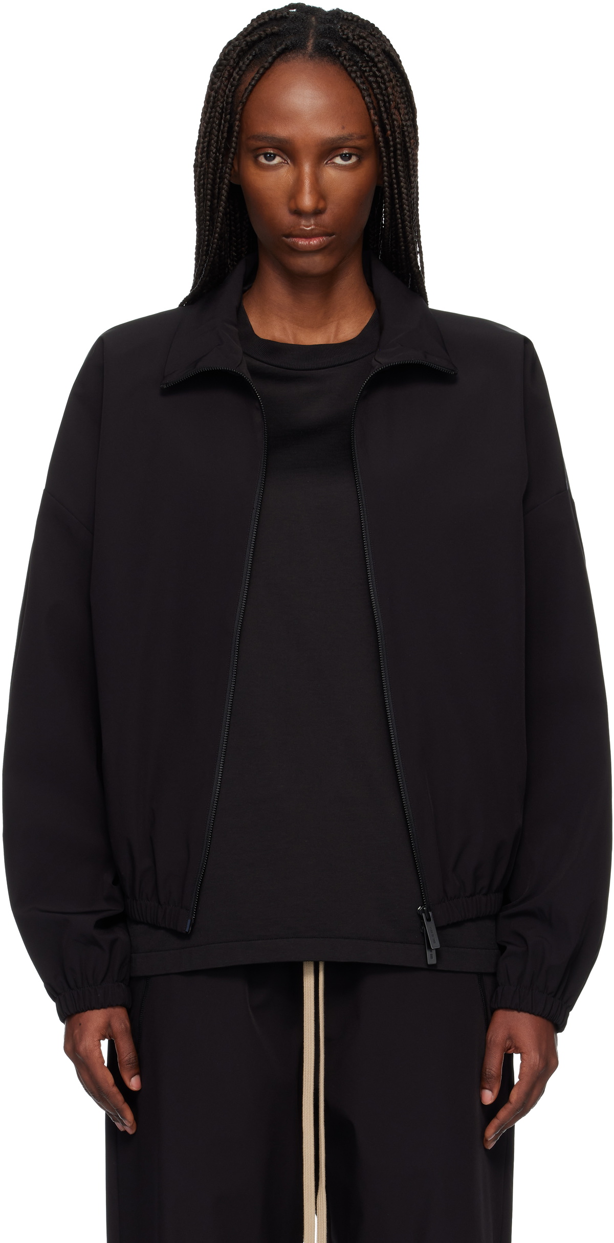 Fear of God Black Nylon Track Jacket