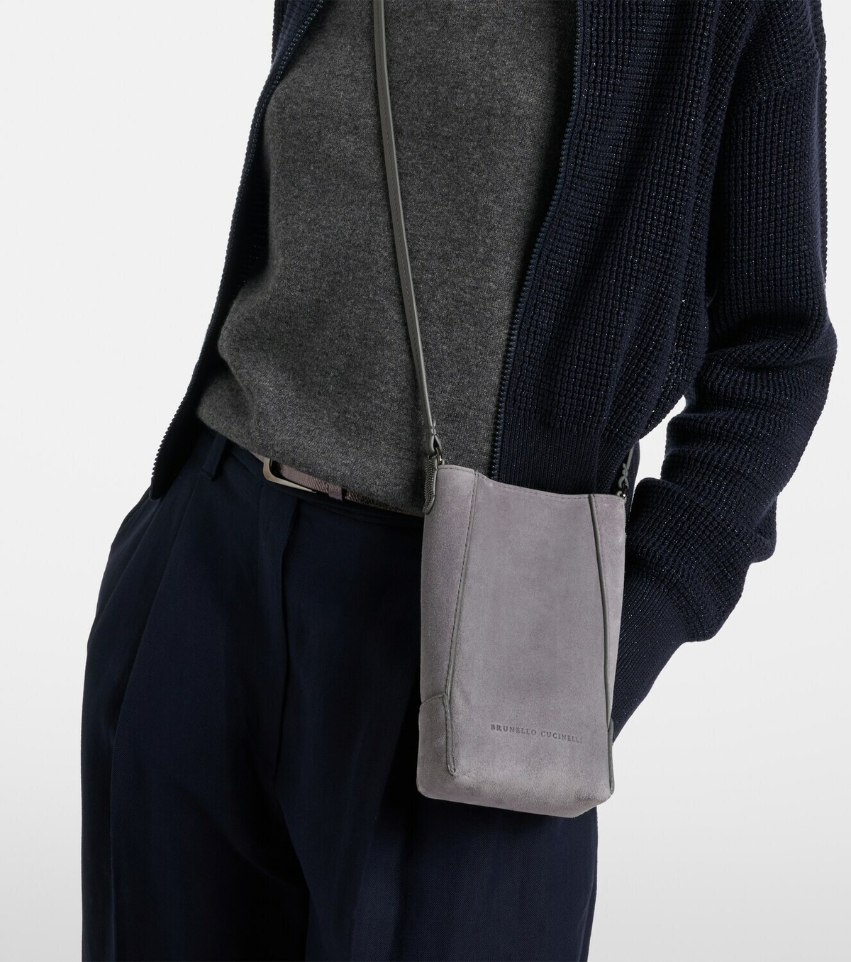 Brunello Cucinelli Monili suede shoulder bag