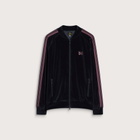 Needles Men's Velour Rib Collar Track Jacket in Navy