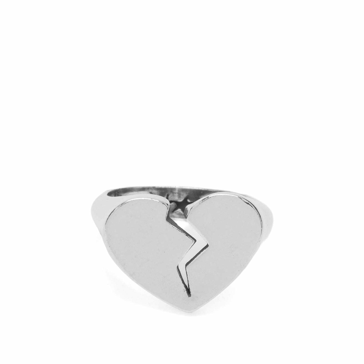 TwoJeys Men's Broken Heart Ring in Sterling Silver