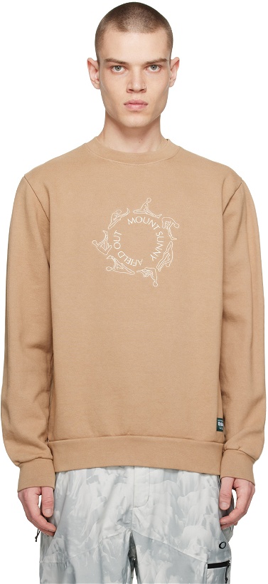 Photo: Afield Out Beige Mount Sunny Edition Embroidered Sweatshirt