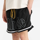 Rhude Men's Basketball Swim Shorts in Black