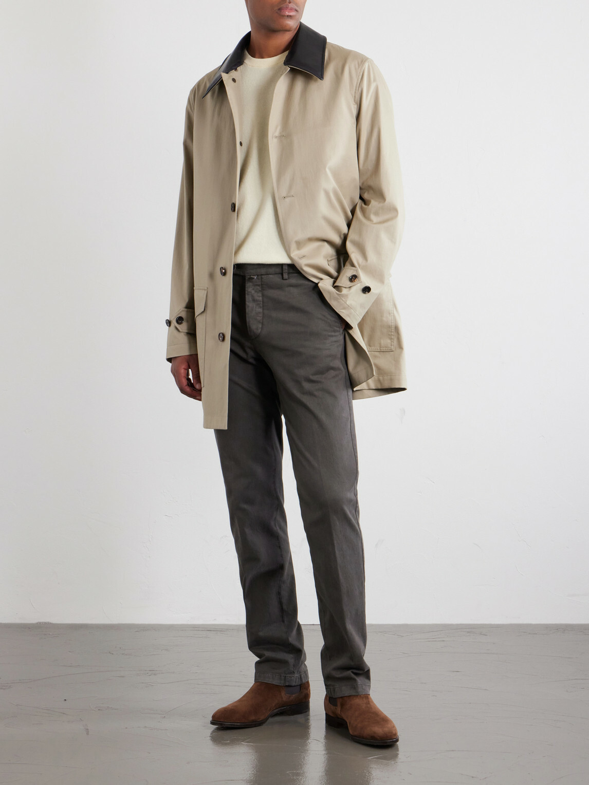 Kiton - Straight-Leg Lyocell-Blend Trousers - Brown