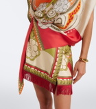 La DoubleJ Full-On printed silk twill top