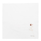 Paul Smith White Vintage Lady Pocket Square