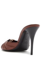 Saint Laurent Babylone 90 Leather Sandals Brown
