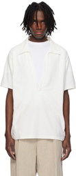 SOSHIOTSUKI White Dry Cotton Skipper Shirt