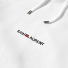 Saint Laurent Men's Classic Archive Logo Hoody in White