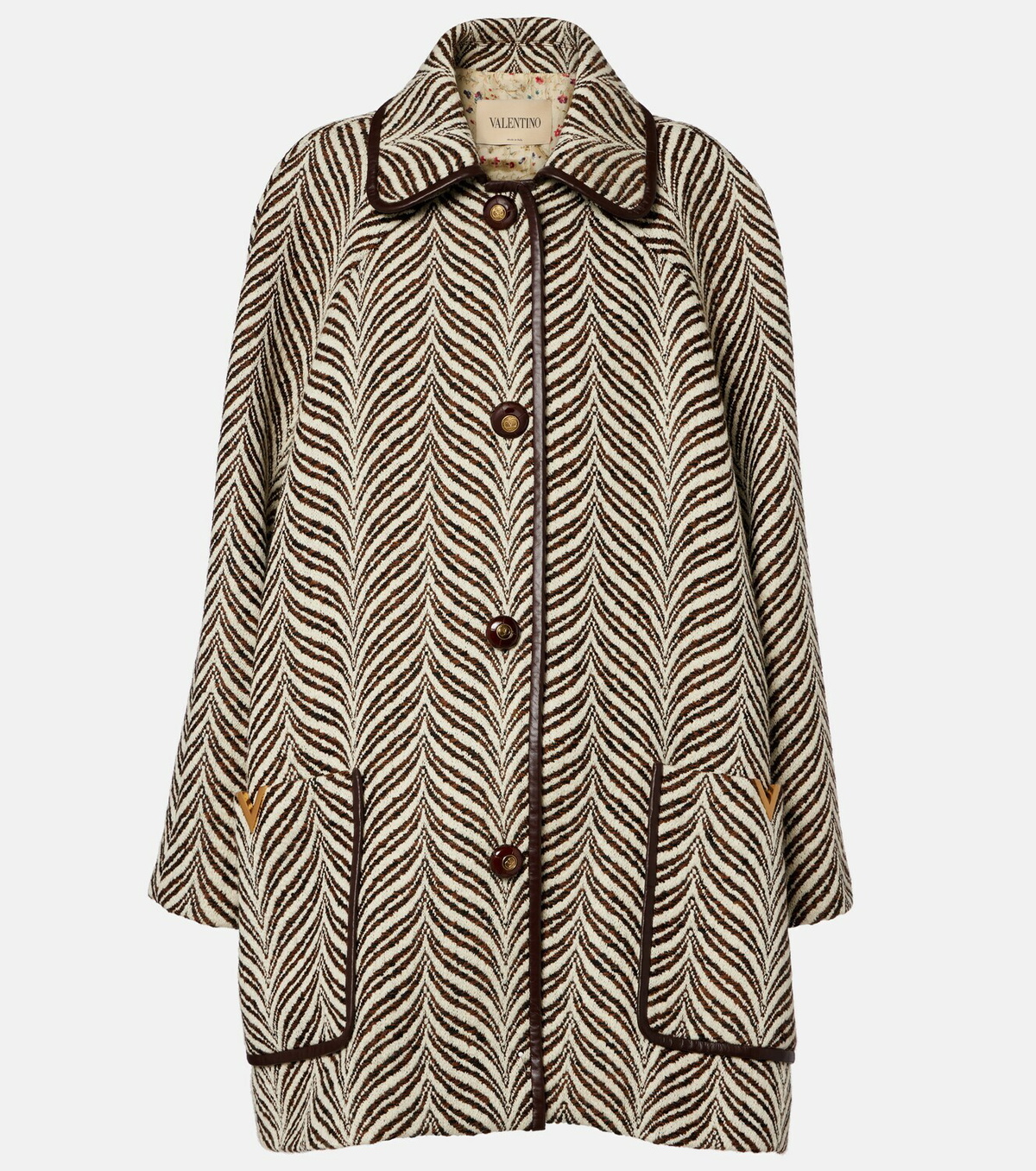 Valentino VGold wool and cashmere coat