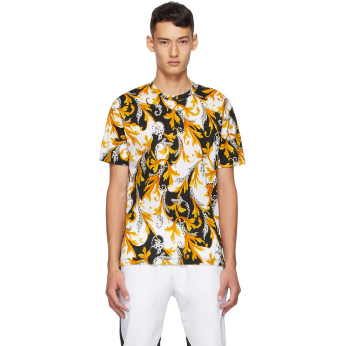 Photo: Versace White and Gold Acanthus Taylor T-Shirt