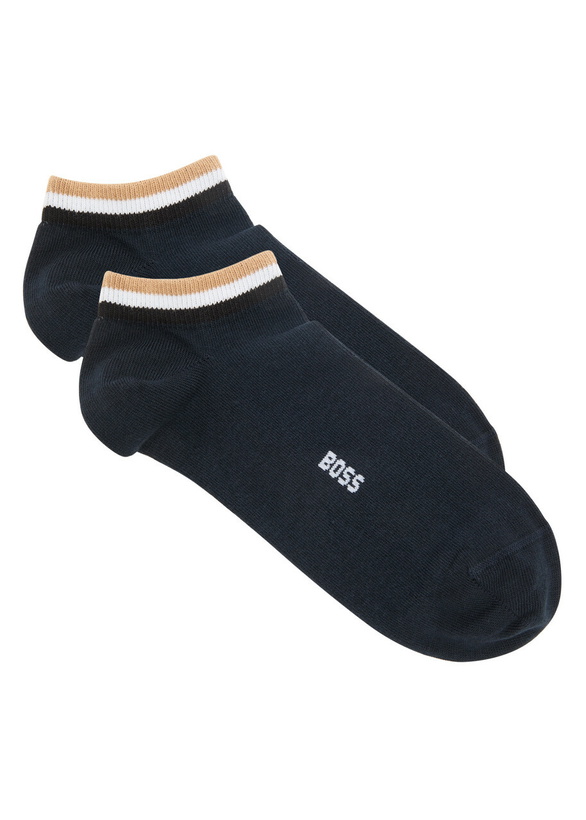Photo: Boss Striped Cotton-blend Trainer Socks set of two Navy