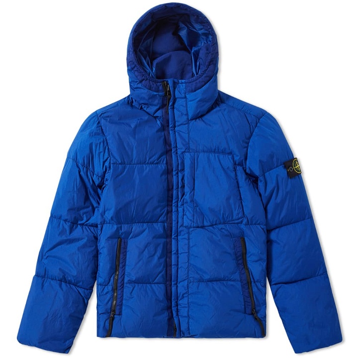 Photo: Stone Island Garment Dyed Crinkle Reps Hooded Down Jacket