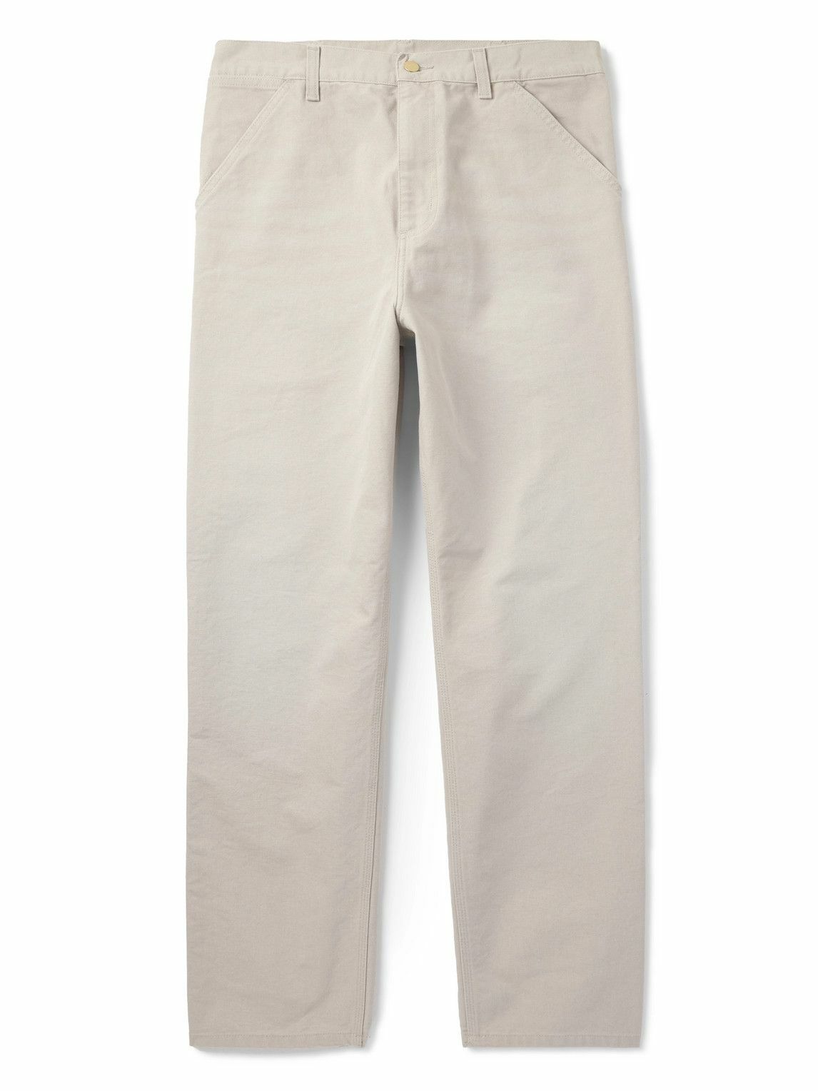 Carhartt WIP - Single Knee Straight-Leg Cotton-Canvas Trousers - Neutrals