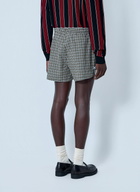Martine Rose Lace Trim Checkered Shorts