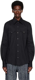 KOZABURO Black Slim-Fit Shirt