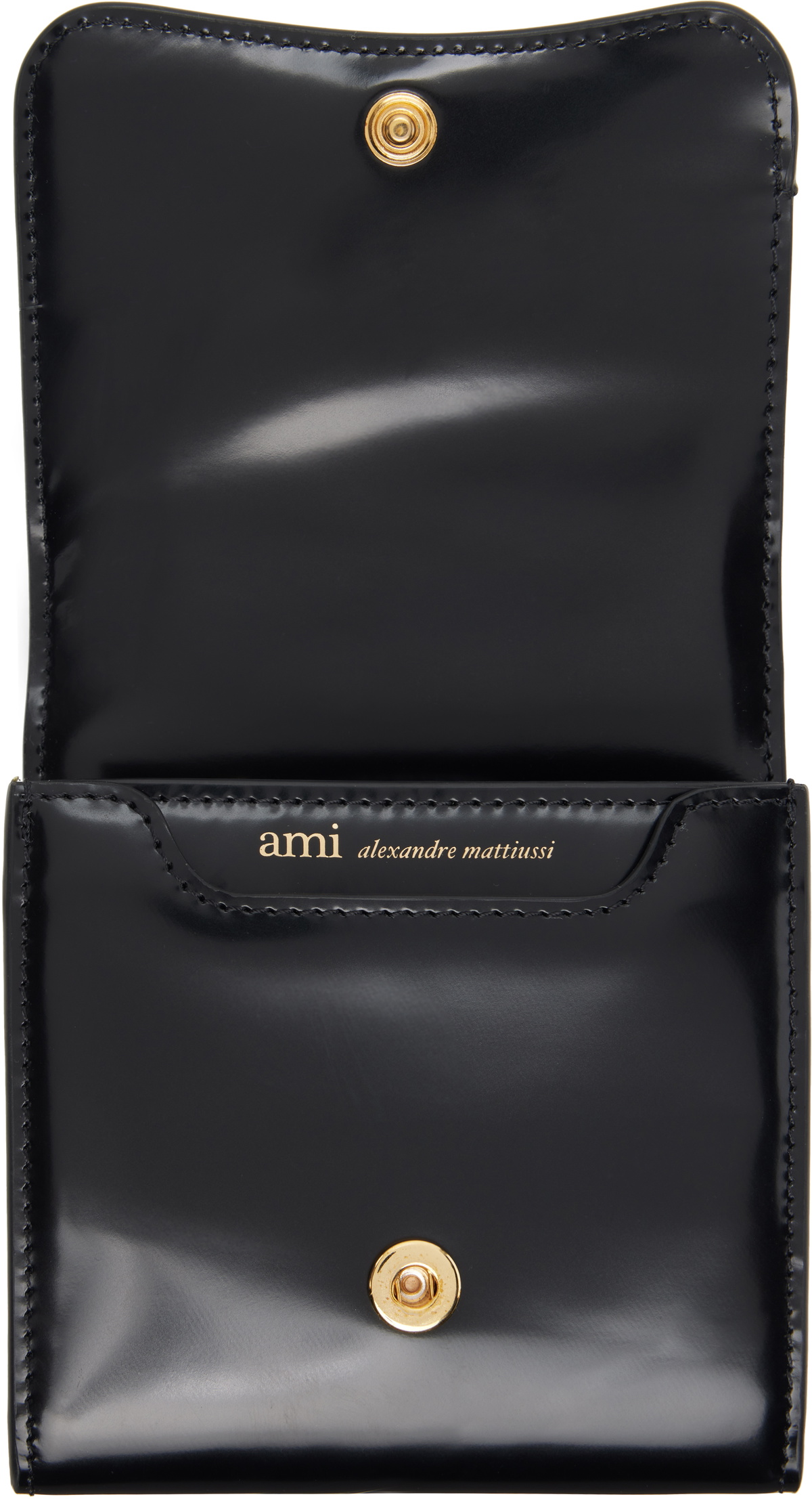 AMI Paris Black Paris Paris Compact Wallet