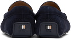 BOSS Navy Portuguese-Crafted Suede Loafers