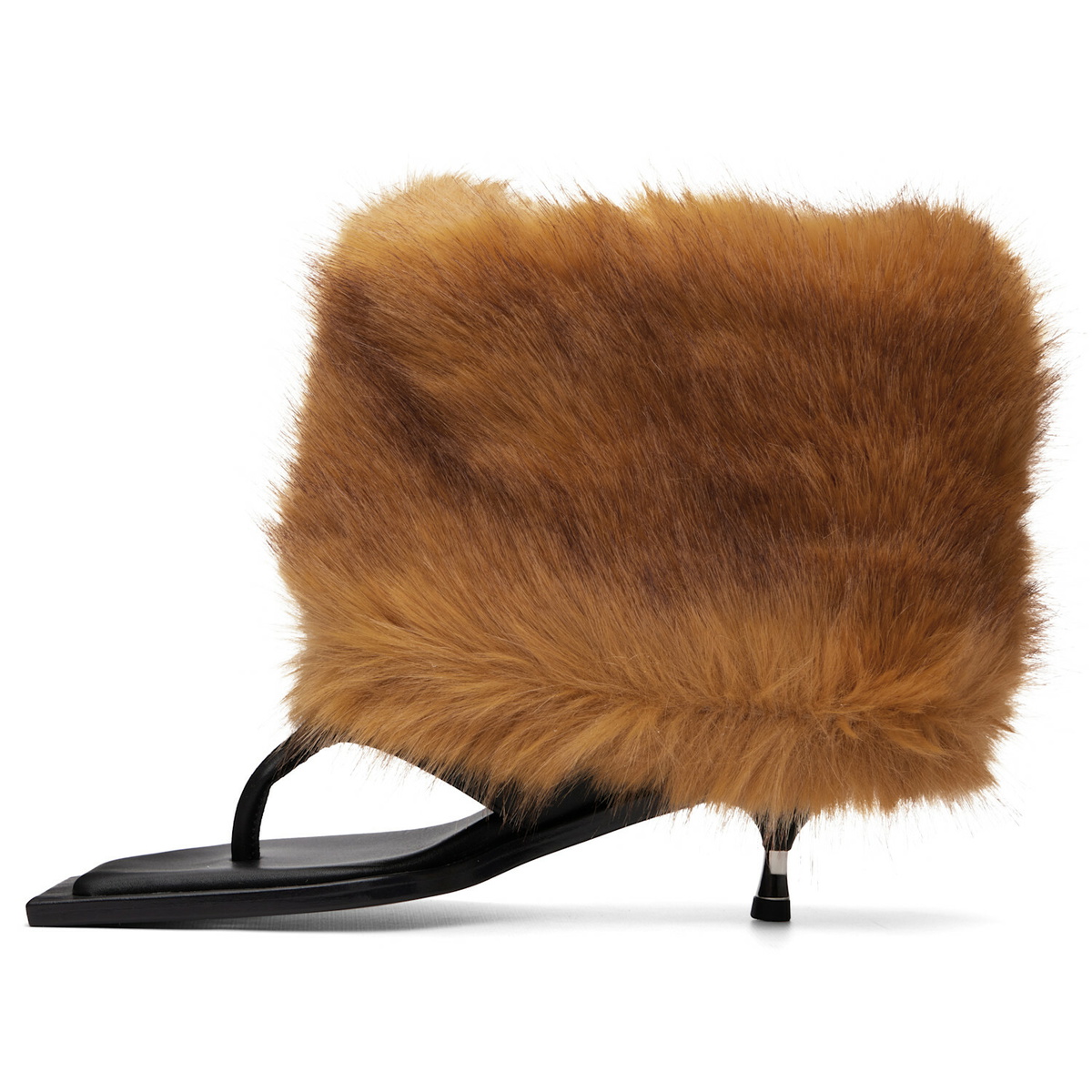 FIDAN NOVRUZOVA Brown & Black Kaia Fury Stiletto Heeled Sandals