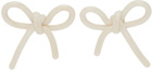 SHUSHU/TONG SSENSE Exclusive YVMIN Edition White Bow Earrings