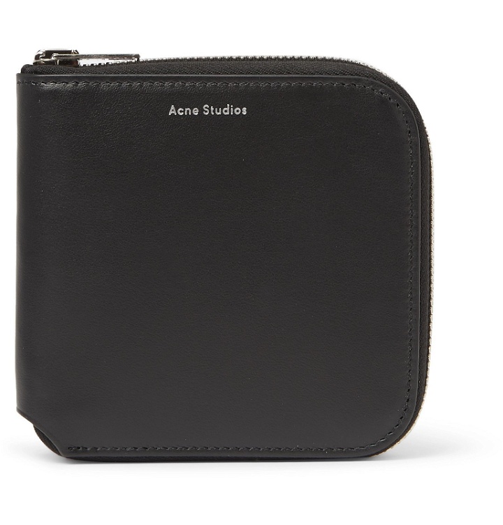 Photo: Acne Studios - Csarite S Logo-Print Leather Zip-Around Wallet - Black