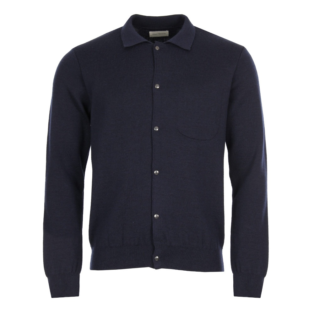 Roxwell Knitted Cardigan - Navy Oliver Spencer