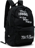 Yohji Yamamoto Black Printed Backpack