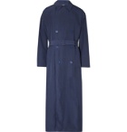 BALENCIAGA - Oversized Belted Double-Breasted Lyocell Trench Coat - Blue