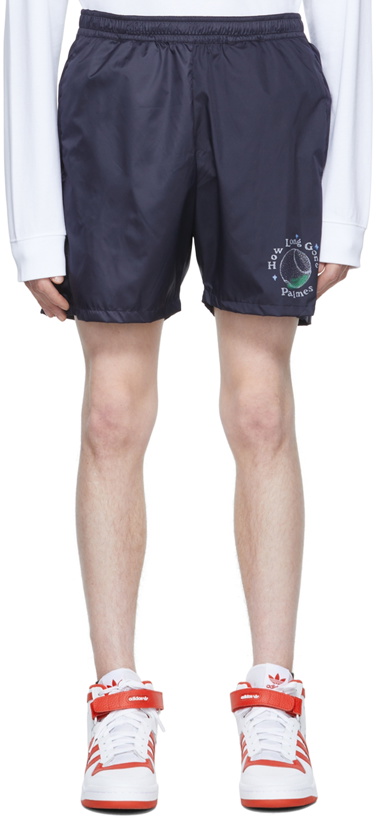 Photo: Palmes SSENSE Exclusive How Long Gone Edition Navy Shorts