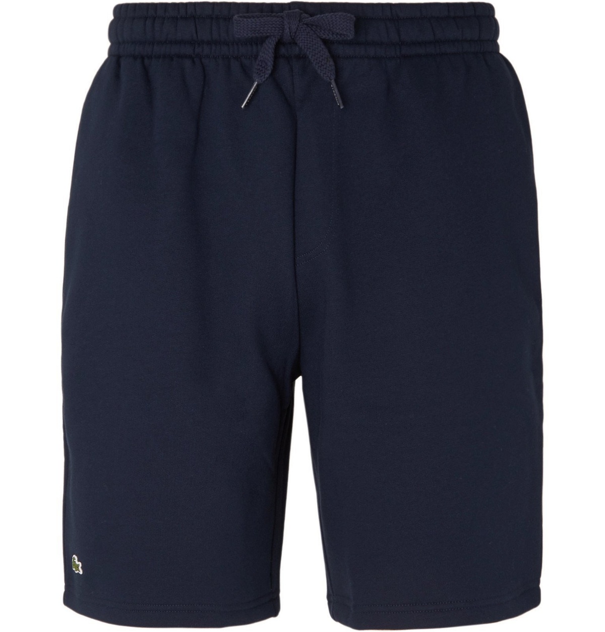 Photo: Lacoste Tennis - Logo-Appliquéd Fleece-Back Cotton-Blend Jersey Shorts - Blue