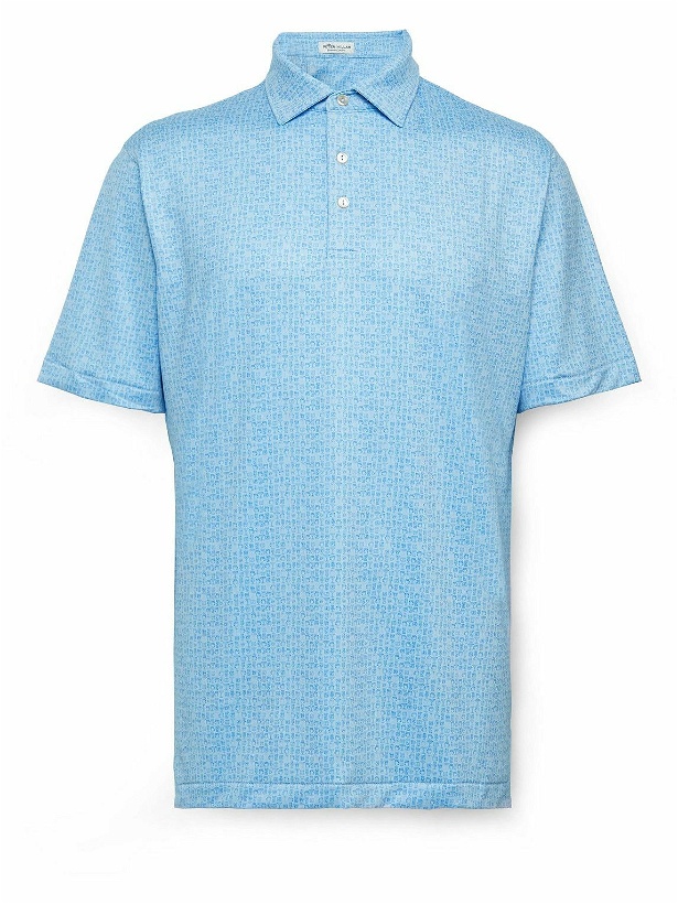 Photo: Peter Millar - Lil Friday Printed Tech-Jersey Golf Polo Shirt - Blue
