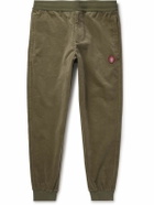 adidas Originals - C.P. Company Spezial Settend Tapered Logo-Appliquéd Cotton-Blend Corduroy Track Pants - Green