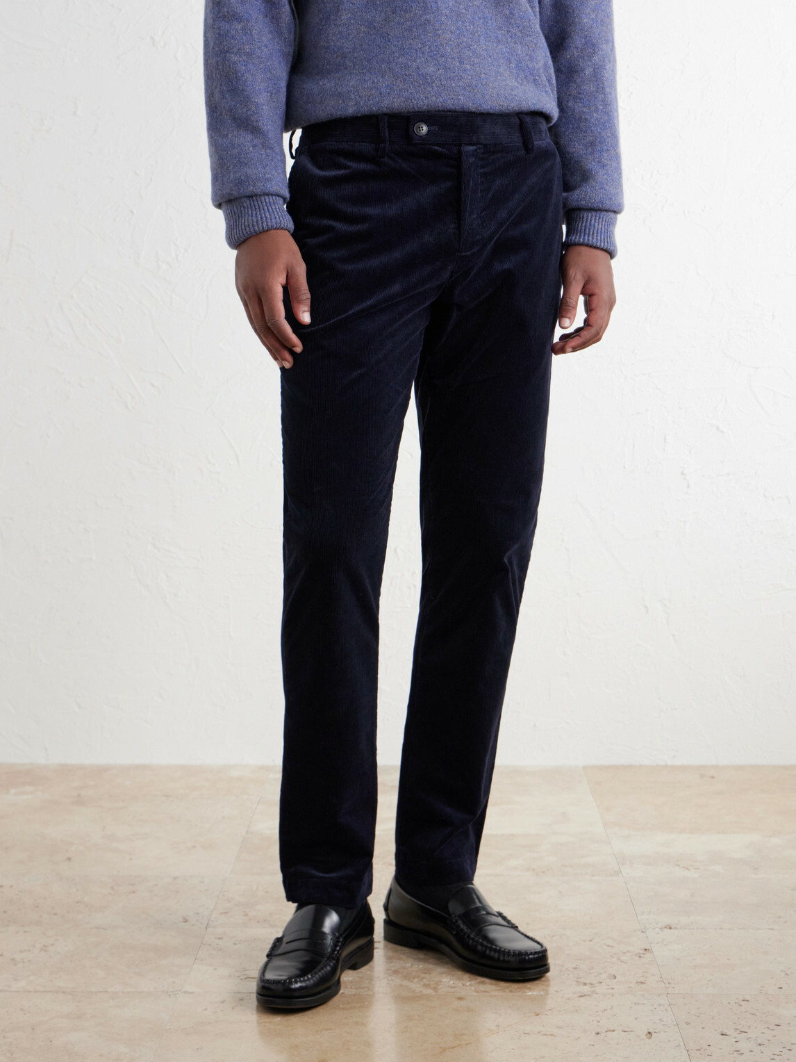 Sunspel - Straight-Leg Cotton-Corduroy Suit Trousers - Blue
