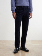 Sunspel - Straight-Leg Cotton-Corduroy Suit Trousers - Blue