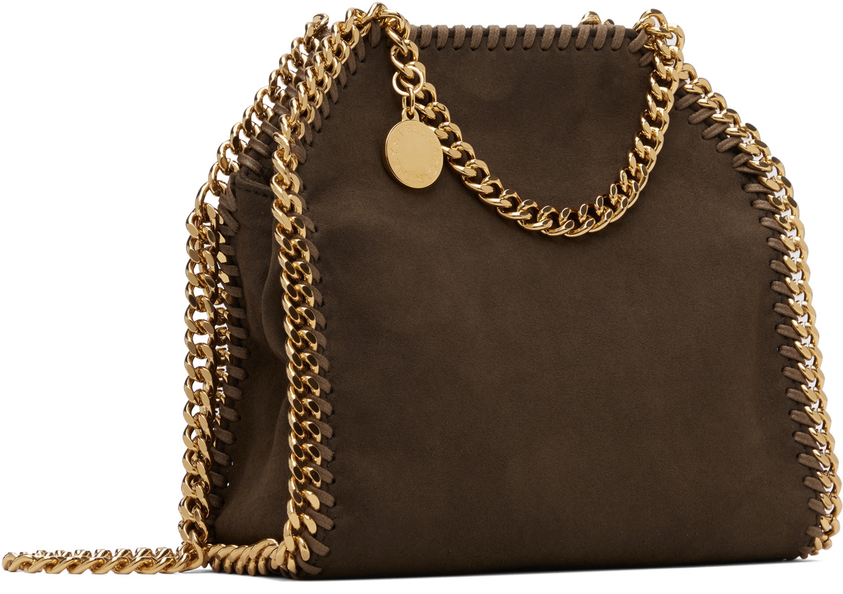 Stella McCartney Brown Falabella Faux-Suede Tiny Bag