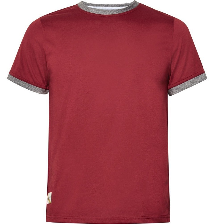Photo: Tracksmith - Towne Cotton-Blend Jersey T-Shirt - Crimson