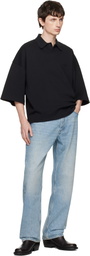 Fear of God ESSENTIALS Black Signature 90s Cropped Polo