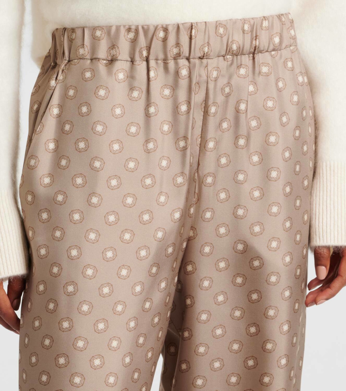 【関税込・国内発送】Max Mara Wide-fit printed silk trousers Silk pants 12 | Max Mara