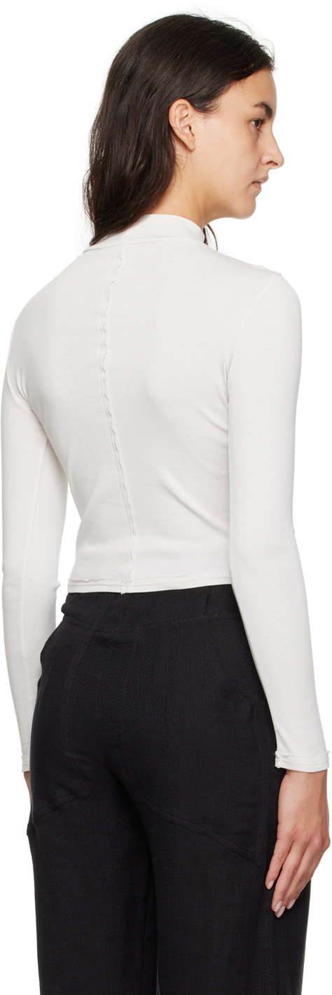 Eckhaus Latta White Lapped Baby Turtleneck