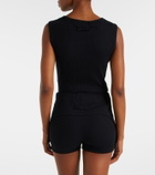 Jean Paul Gaultier Ribbed-knit cotton jersey shorts