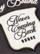 Rhude - Embroidered Canvas Varsity Jacket - Black