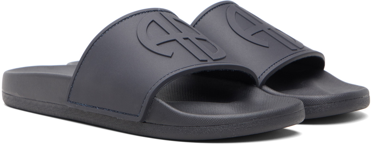 ANINE BING Navy Isla Slides